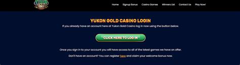 yukon gold casino login